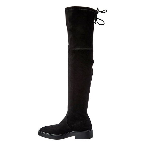 $900 Stuart Weitzman Mara Suede Over-the-knee Boot BLACK PLATFORM 5 (PA32)
